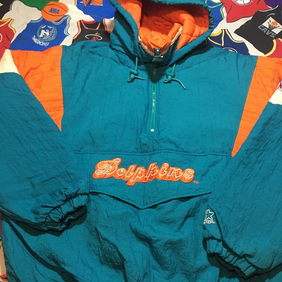 STARTER Other - Vintage STARTER Miami Dolphins Puffer Coat